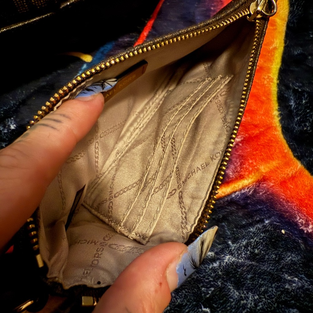 Michael Kors Dark Brown Patterned Wristlet - image 6